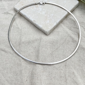 Sterling silver vintage omega necklace