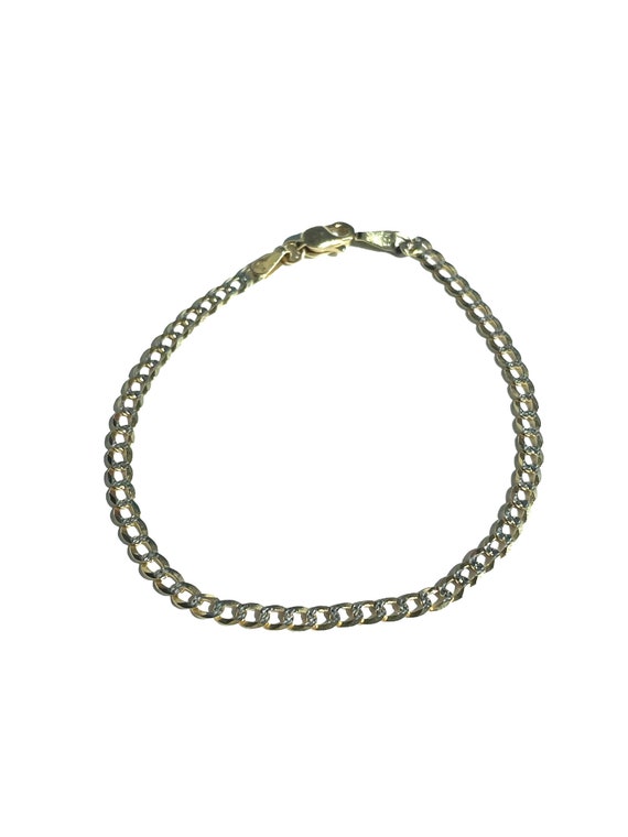 Delicate Diamond Cut Curb Chain Bracelet. 14kt Go… - image 6
