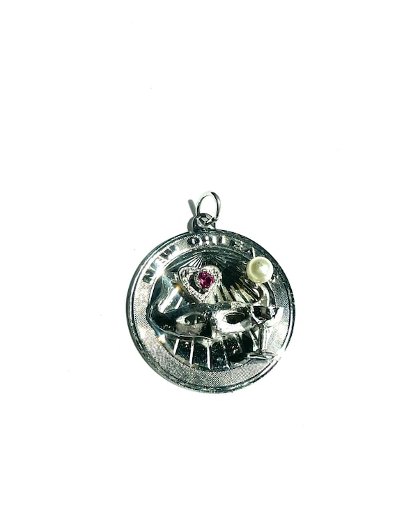 New Orleans token travel charm. Sterling silver ch