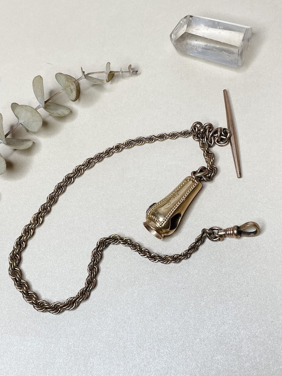 Cigar cutter antique watch chain. Gold Filled Charm N… Gem