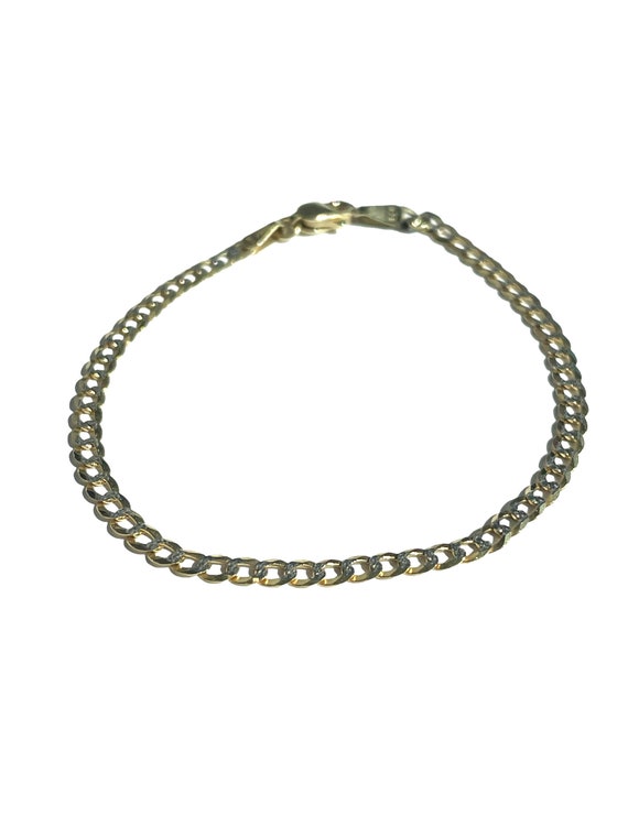 Delicate Diamond Cut Curb Chain Bracelet. 14kt Go… - image 8