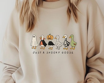 Just a Spooky Goose- Funny, Cute Apparel for Halloween- Womens Halloween Shirts