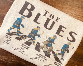 STL Blues Hockey Sweatshirt: Abbey Road Crosswalk Design