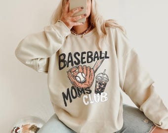 Baseball Moms Club Tee, Crewneck Sweatshirt or Hoodie