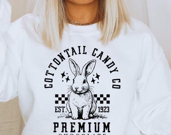 Cottontail Candy Company Easter Tee & Sweatshirt for Adults - Cute Spring Graphic Shirt, Perfect for Easter Celebrations!