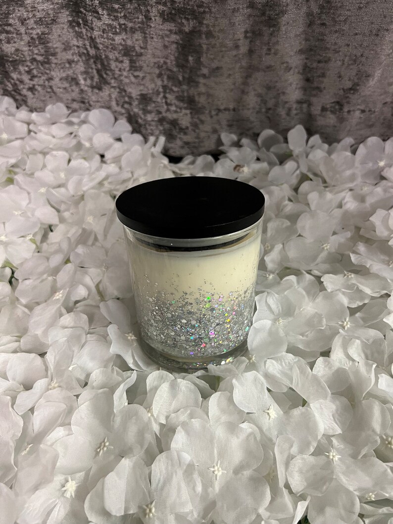 16 Oz Glitter Candle Soy Etsy