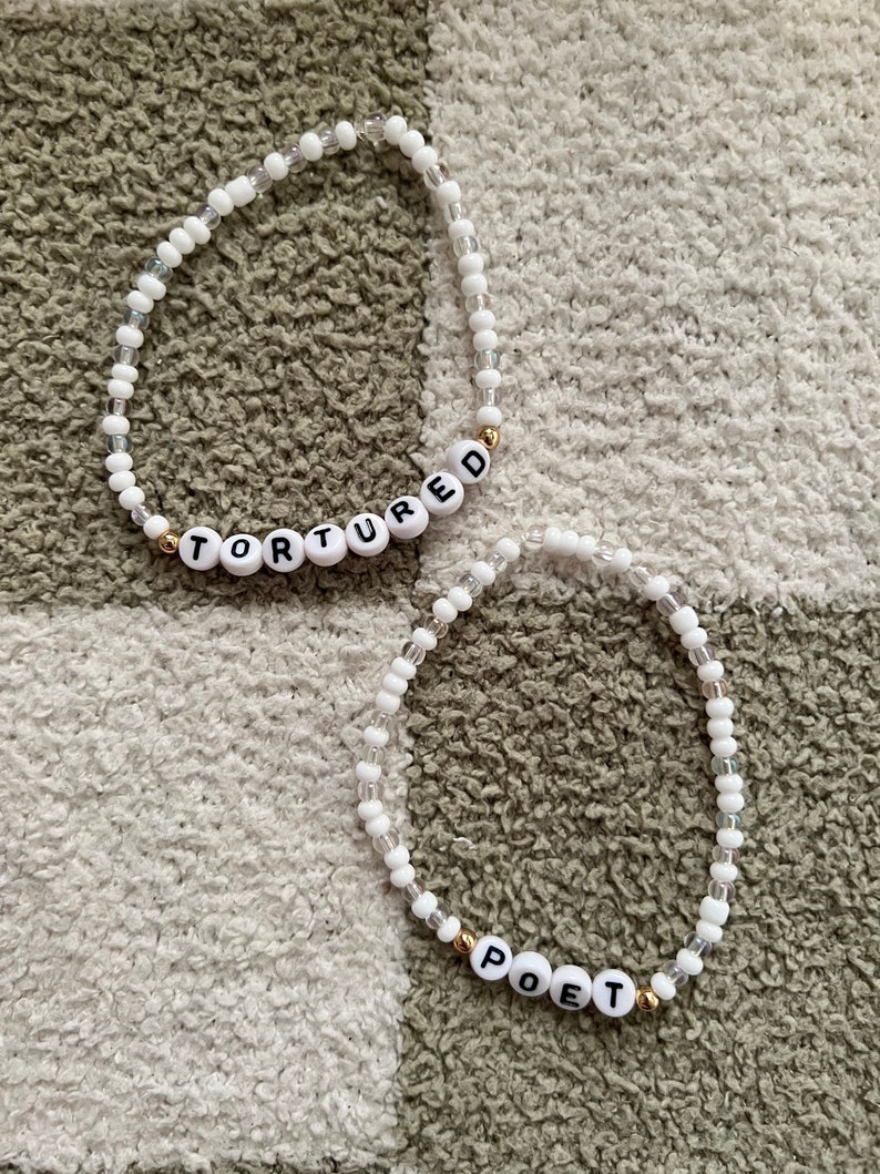 Tortured Poet Bracelet Stack Set of 2 Bracelets Taylor Swift Friendship