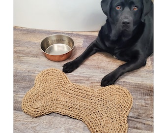 Dog Bone Bowl Mat Crochet Pattern. Digital Purchase.