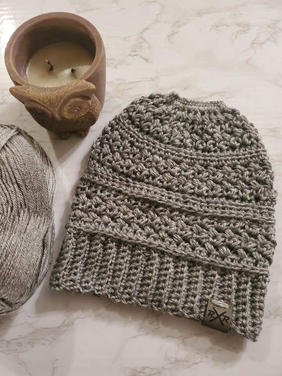 Crochet Ponytail Hat Pattern: Messy Bun Beanie (Digital Pattern)