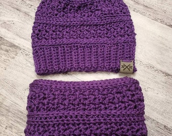 Crochet Hat and Scarf Pattern Set: Beginner Friendly (PDF Pattern)
