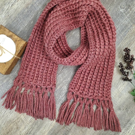 Sapphire Mountain Scarf Crochet Pattern: Easy Ridge Texture - Etsy