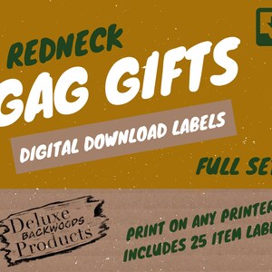 Digital Download - Gag Gift Labels Full Set 25 Labels!