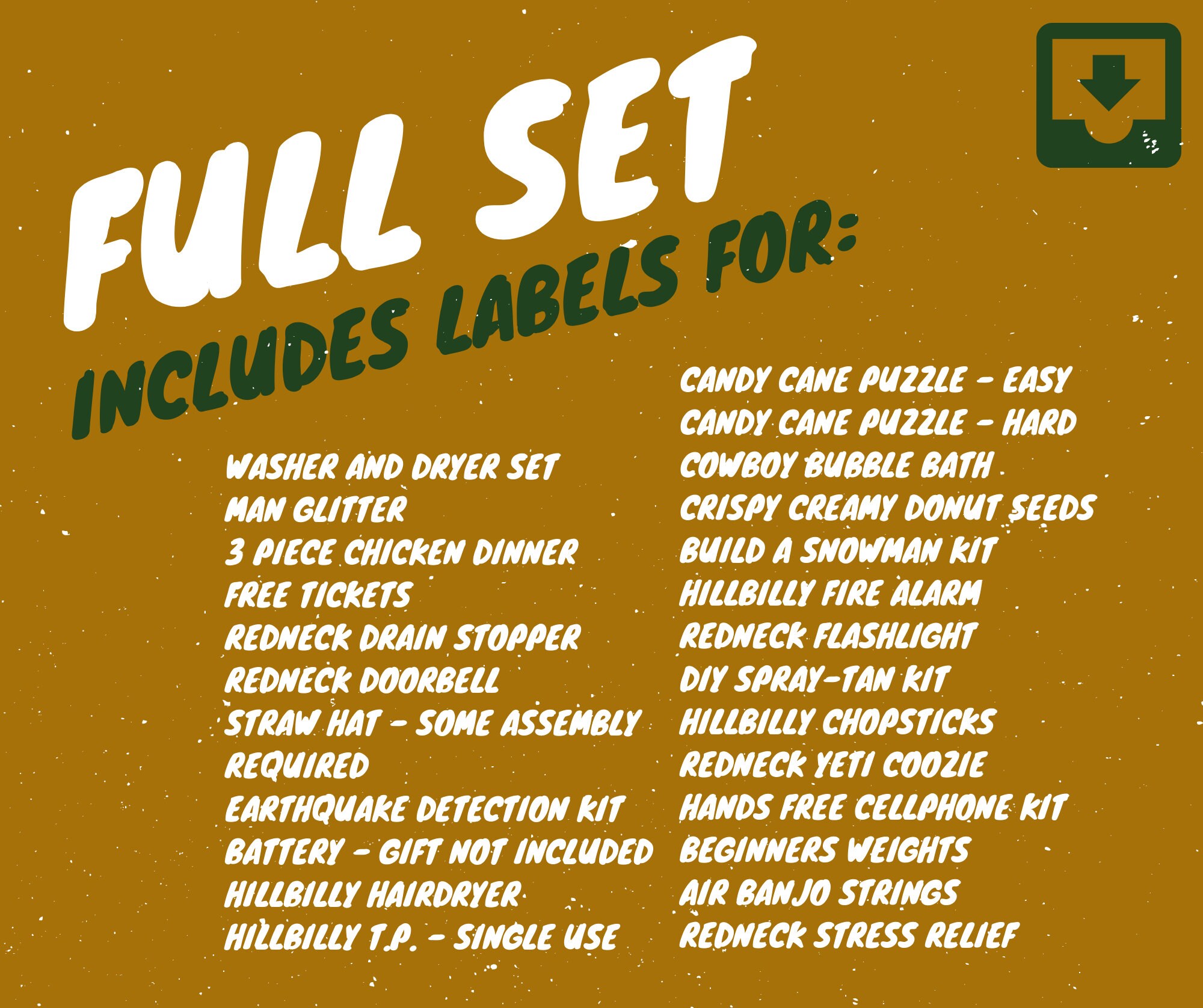 Digital Download Gag Gift Labels Full Set 25 Labels - Etsy España