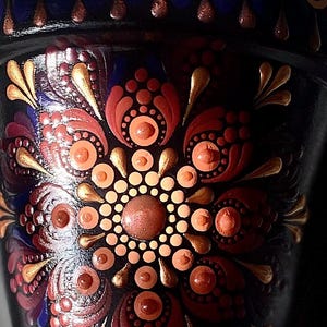 4” Hand Painted Mandala Planter