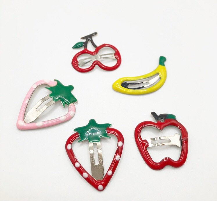 Fruit Hair clips Pairs Girls Womans Hair accessories Etsy