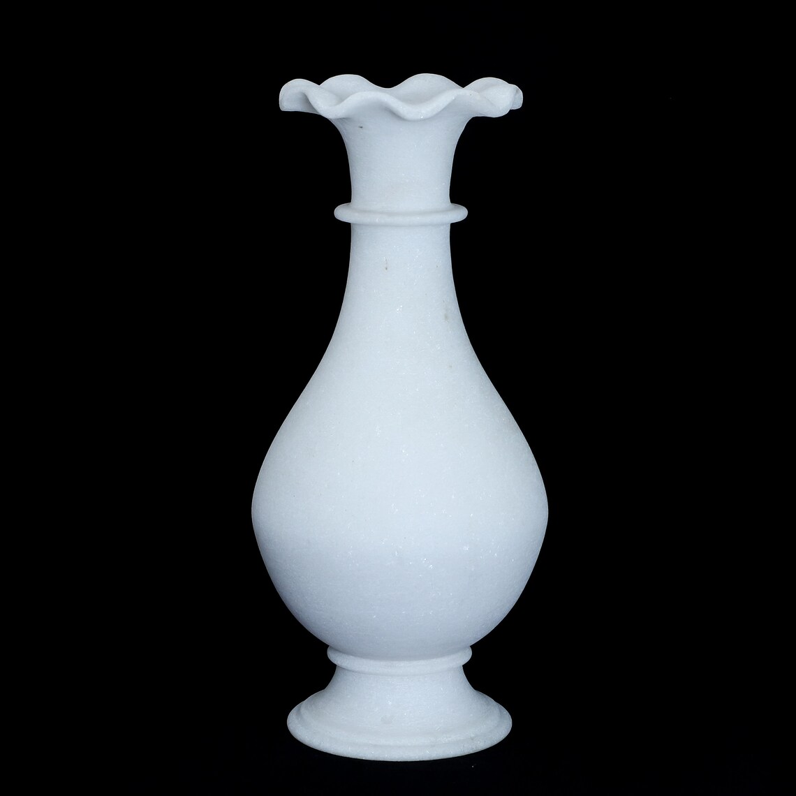 White marble vase 11 inches modern vase simple vase Etsy