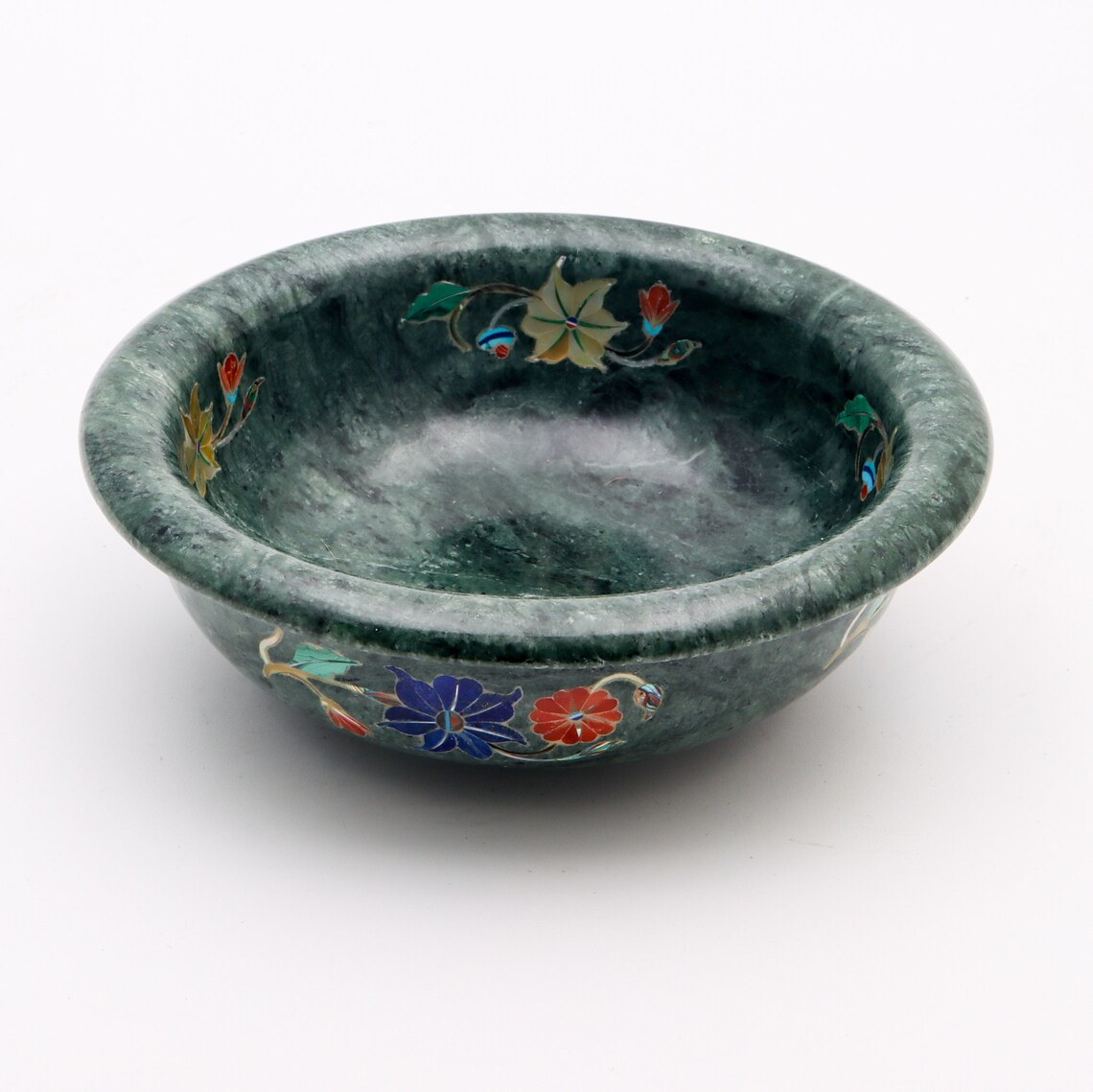 Green Marble Fruit Bowl Dining Table Decor Kitchen Decor Etsy