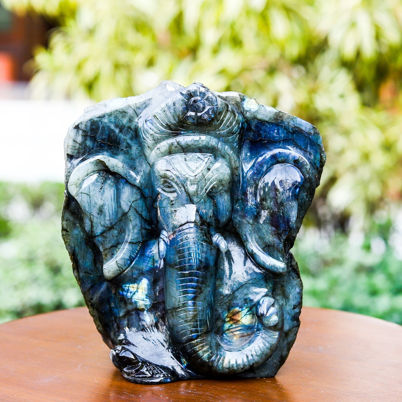 Labradorite Ganesh statue Ganesha Hindu Deity Lord Ganesh Etsy