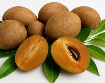 Sapodilla Tree Seeds – Manilkara Zapota “Brown Sugar Fruit” | Tropical Chicle Plant - 5 Seeds