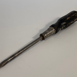 Vintage Matchless Flathead Screwdriver, Wood Handle