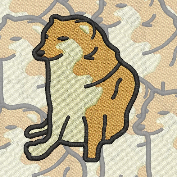 Doge Emoji Face Patch Dog Meme Iron On Embroidered