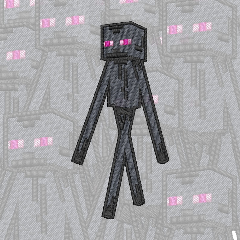 Minecraft enderman embroidery design digital file  etsy australia