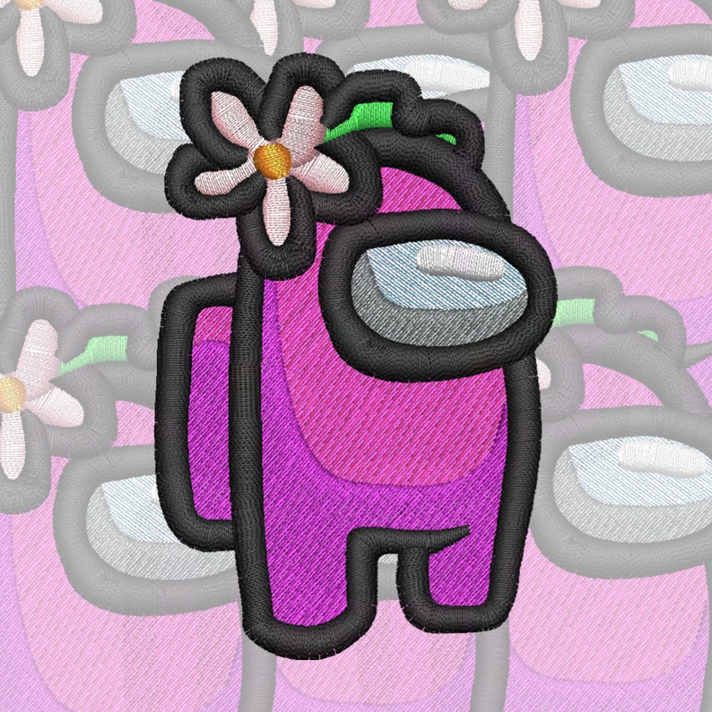 Among Us Flower Hat Embroidery Design Digital File Etsy