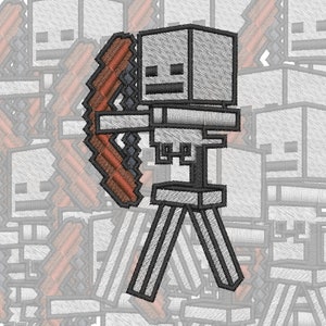 Minecraft-skelettbroderidesign (digital fil)