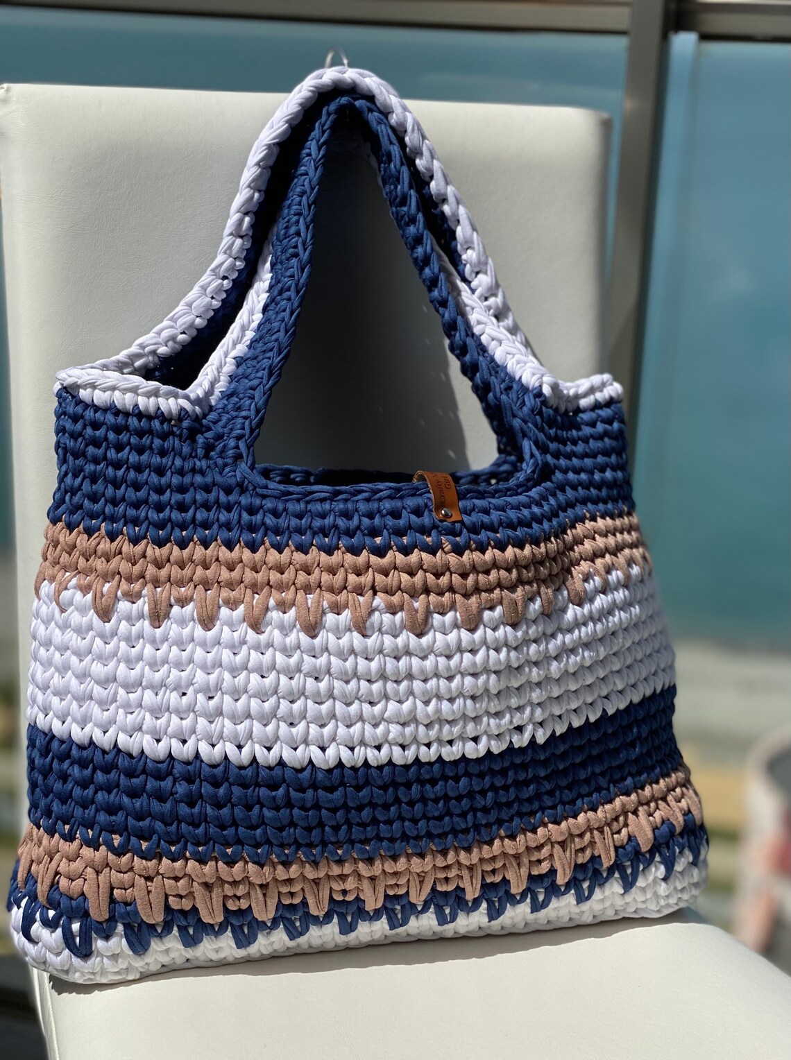 Tuto Sac De Plage Au Crochet Sac de plage au crochet à la main sac de sac pour femme sac | Etsy