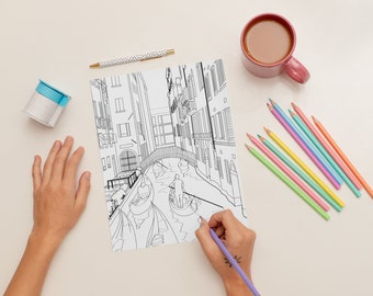 Download Italy Colouring Page Etsy
