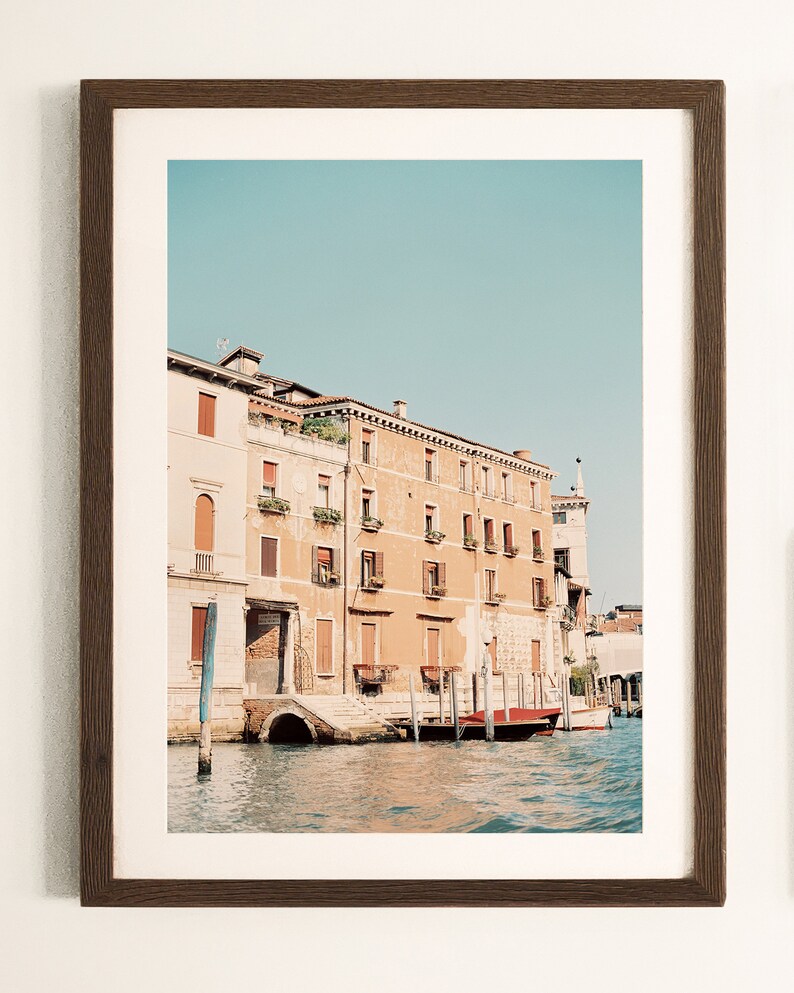 Ros\u00e9 Tint Printable Wall Decor Travel Photography Venetian Art Downloadable Photos Set of 2 Venice Canals Prints Gondola Ride