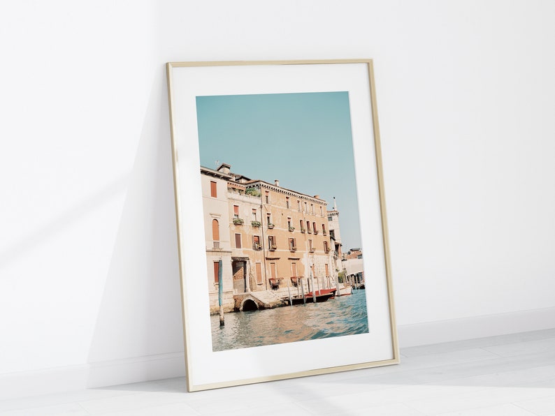 Ros\u00e9 Tint Printable Wall Decor Travel Photography Venetian Art Downloadable Photos Set of 2 Venice Canals Prints Gondola Ride