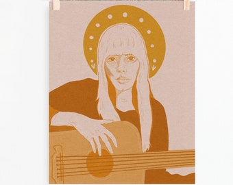 N-100 Joni Mitchell Poster Great Music Singer Wall Decor