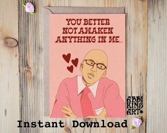 Community Valentine Digital Download, Dean Pelton Postcard, Funny 5x7 Card, Valentines Gift, Gift for Him, Gift for Her, For Girlfriend