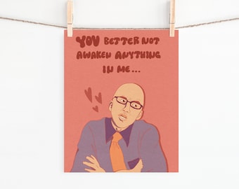 Community Valentine Digital Download, Dean Pelton Postcard, Funny 4x5 Card, Anniversary Gift, Gift for Him, Gift for Her, For Girlfriend