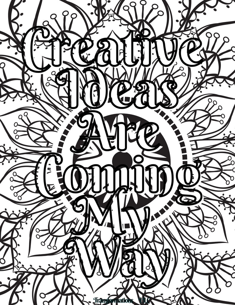 Coloring Pages, Art Therapy, Created by a Therapist to Achieve Peace of Mind and Release Anxiety, Art Pages, Color, Stress Relievers, art image 9