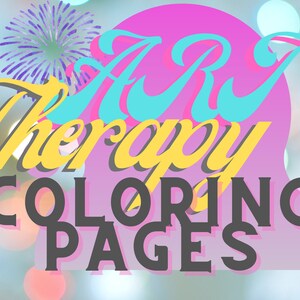 Pages à colorier, art-thérapie, créé par un thérapeute pour atteindre la tranquillité d'esprit et libérer l'anxiété, pages d'art, couleur, anti-stress, art image 1