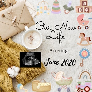 Schwangerschaftsankündigung Digital | Digitale Schwangerschaftsankündigung | Es ist ein Mädchen | Geschlecht offenbaren | Boho | Minimalistisch | Boho Baby | Neutral