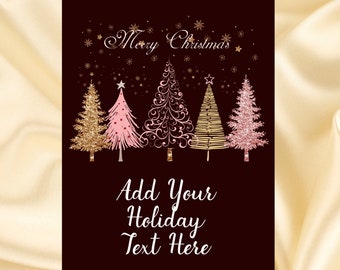 Carte de Noël numérique | Carte de vacances numérique | Carte de Noël modifiable | Noël | Annonce de Noël numérique| Noël | Vacances |