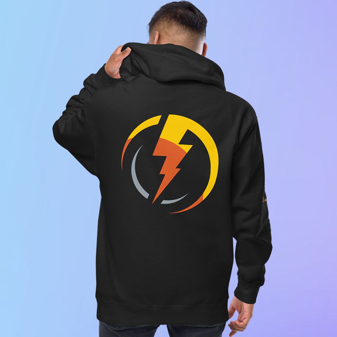 Lightning Bolt Zip up Hoodie Lightning Bolt Hoodie Lightning Etsy