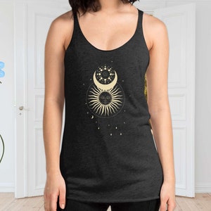 Sun and moon ladies tank top, Moon tank top, Sun tank top, Summer tank tops women’s lioness-love
