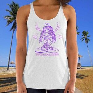 Yoga Meditation Girls Tank Top, Yogi T Shirts, Funny Yoga Shirt, Tank Top, Fitness Tank Top, Ladies Workout Top lioness-love