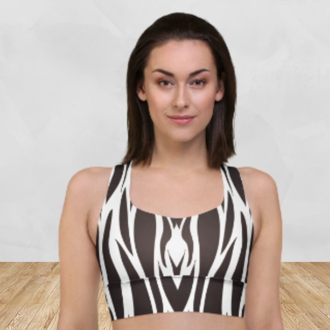 Colorful Doodle Paw Sports Bra