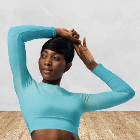 Crop top fitness apparel discount