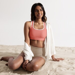 Pink women sport bra Racerback Top Yoga Top Gym women top Workout wear Exercise wear Fitness top swimming wear Gift for her lioness love