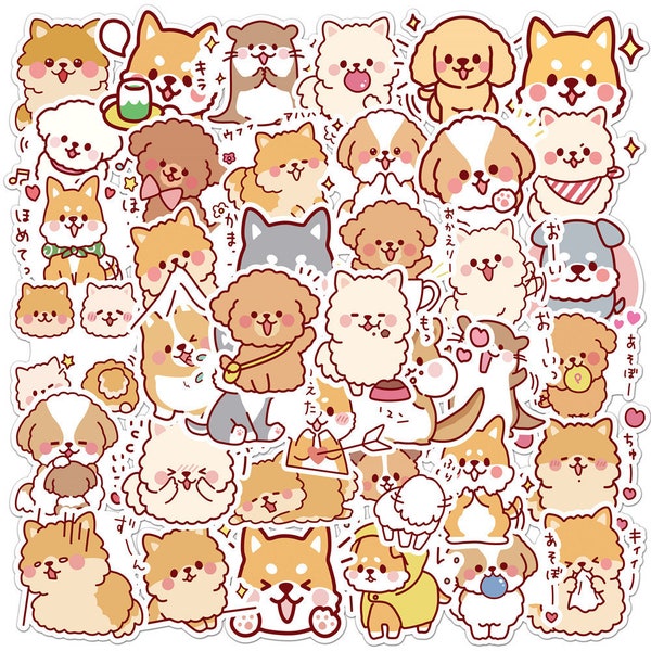 Cute Dog Sticker Pack - 50 Pieces