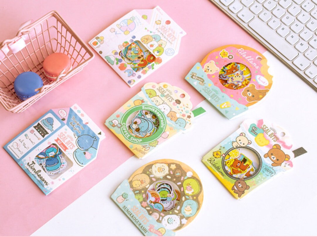 Japanese Sticker Flakes Sumikko Gurashi, Jinbesan & Rilakkuma Etsy