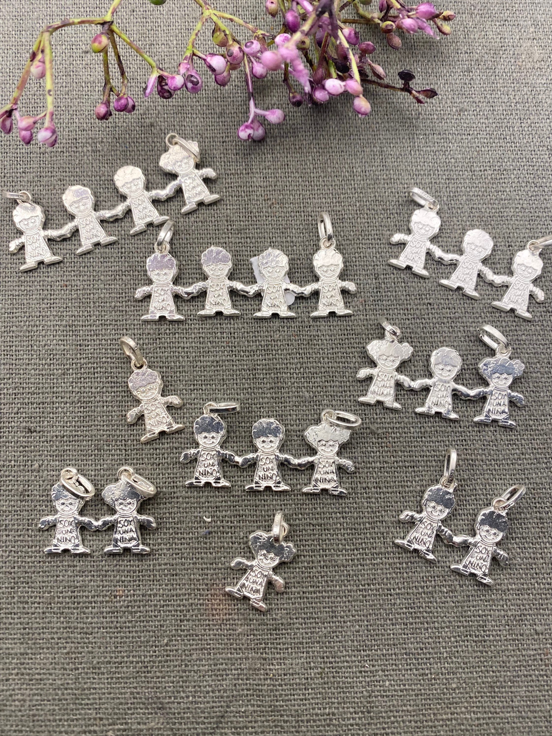 【SALE】人気キッズ用◆Silver 925 マルチチャームネックレス◆ Kids Pendant Sterling Silver 925, Children Pendant , Dijes