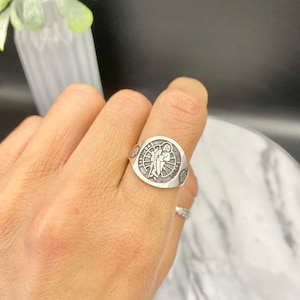Sterling silver Saint Jude ring, st Jude jewelry, Anillo de plata 925 San Judas tadeo, silver 925 unisex rings