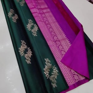 Beautiful Colours Saree Borderlesssoft Silk Saree Embellished With ...